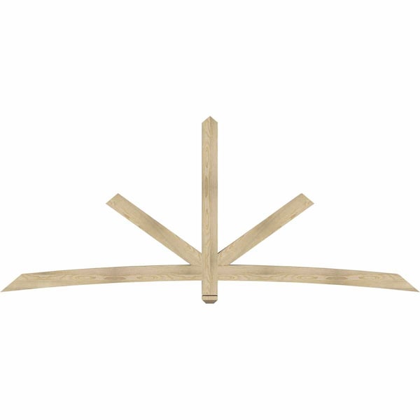 Ekena Millwork Alberta Rough Sawn Timber Gable Bracket, Douglas Fir, 108"W x 45"H x 4"D x 4"F, 10/12 Pitch GBW108X45X0404ALB00RDF - main